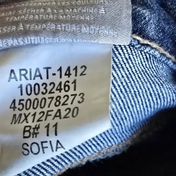 Ariat Rebar Womens Mid Rise Bootcut Cargo Pocket Riveter Jeans, Size 30 Short - Picture 9 of 10